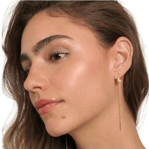 Luv Aj Shell Coil Threader Earring Gold